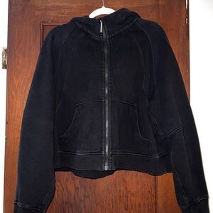 Lululemon black full zip scuba